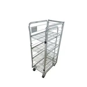 Customized Supplier Zinc Plated Milk Crate Trolley For Sale