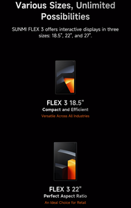 New Arrival sunmi flex3 NFC POS hệ thống phần mềm 18.5 22 27inch công suất lớn trên khuôn mặt nhận ra tùy chỉnh POS kiosk - Product Image 2