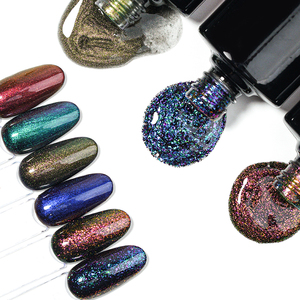 Ghiaccio NOVA <span class=keywords><strong>VIP</strong></span> camaleonte Gel smalto per unghie forniture abbagliante collezione arcobaleno Set lampada a LED bottiglia per OEM Glitter - Product Image 5