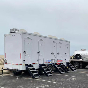 Luxuriöser Mobiler Toilettenwagen mit 5 Kabinen, Outdoor-Sanitäranhänger, Tragbare Toilettenanhänger zum Verkauf - Product Image 4