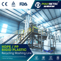 Machines de broyage et de séchage en plastique de niveau alimentaire de bouteille de lait HDPE PE ligne de lavage en plastique gaspillée