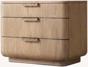 Mesita de noche moderna de madera maciza de roble, nuevo diseño, muebles de dormitorio cerrados CIRO - Product Image 2