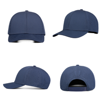 Casquette de baseball perforée au laser pour camionneur, avec logo en caoutchouc personnalisé, étiquette latérale, réglable, pour sports de plein air