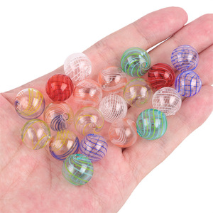 Cuentas de vidrio huecas Memory de 14 mm de diámetro con orificio de 2 mm, cuentas dispersas para accesorios de fabricación de joyería DIY - Product Image 3