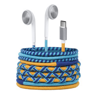 Nouveaux écouteurs filaires tressés colorés de type C, écouteurs intra-auriculaires plats pour le sport, les affaires, les loisirs et la musique