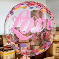 Ballons Bobo imprimés de 20 pouces, ballons lumineux imprimés, décorations de fête d'anniversaire colorées, ballons Bobo
