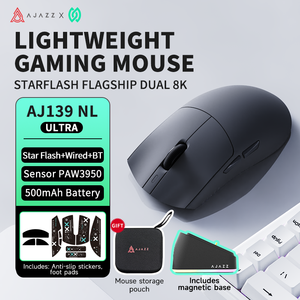 เมาส์เกมมิ่งไร้สาย AJAZZ AJ139NL V3 Ultra พร้อมแท่นชาร์จแม่เหล็ก RGB, 42000DPI, PAW3950, แบตเตอรี่ 500mAh สำหรับเป็นของขวัญสำหรับเกมเมอร์ PC - Product Image 6