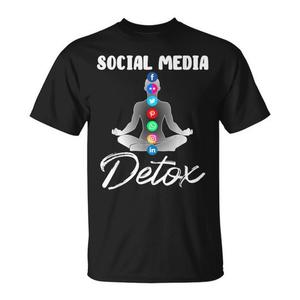 Camiseta Social Media Detox con diseño de yoga anti-desecho digital de teléfonos inteligentes - Product Image 1