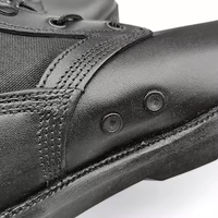 YUEMAI Bottes tactiques noires pour hommes en cuir et tige Oxford de haute qualité, personnalisables, en promotion