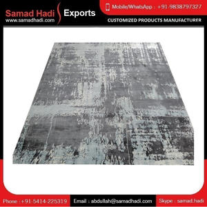 Tapis en Viscose tissé à la main de luxe brodé imprimé professionnel doux soyeux lisse anti-dérapant tapis de chambre Durable pile moyenne - Product Image 5