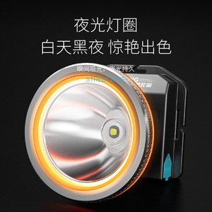 Lampe frontale LED Smiling Shark à faisceau long, rechargeable par Type-C, pour la randonnée et la pêche en extérieur - Product Image 4