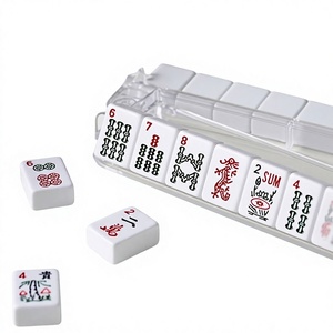 Fichas de Mahjong Pintadas a Mano, Ecológicas, con Patrón Circular, Decoración Artesanal Coleccionable, Estatua de Resina Verde y Amarilla, Personalizada - Product Image 2
