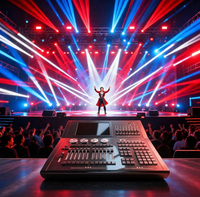 Console DMX512 F2 pour éclairage de scène DJ, projecteurs mobiles et lumières à faisceau, solutions d'éclairage professionnelles