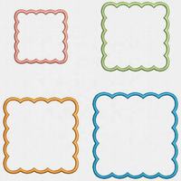 Serviettes en tissu à bords festonnés avec logo personnalisé et bordure brodée pour les mariages, les restaurants et les bars