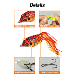 Aoclu เหยื่อกบ<span class=keywords><strong>ธรรมชาติ</strong></span>แบบนิ่ม, เหยื่อ<span class=keywords><strong>ตก</strong></span><span class=keywords><strong>ปลา</strong></span> bionc ว่ายน้ำสดใสกระโปรงซิลิโคนลอยน้ำจาก2G ถึง15g - Product Image 2