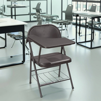 Chaise d'étudiant moderne avec tablette d'écriture pliable, table d'étude pour adultes pour la maison, le bureau, l'école, l'hôpital, la salle de sport, en métal durable