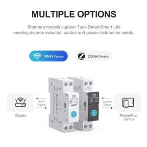 Disjoncteur intelligent WiFi ATELE SY1-TCW 230V/220V 2P 6kA avec compteur kWh, relais temporisé et surveillance - Product Image 5