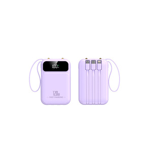 พาวเวอร์แบงค์ 10000mAh ชาร์จเร็วพร้อมสายในตัว ขนาดกะทัดรัด พกพาสะดวก สีฟ้า - Product Image 2