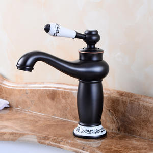<span class=keywords><strong>Precio</strong></span> inferior Oriente Medio Baño clásico Bronce Latón Porcelana antigua <span class=keywords><strong>Grifo</strong></span> de lavabo con manija de porcelana de cerámica Cubierta de base - Product Image 4