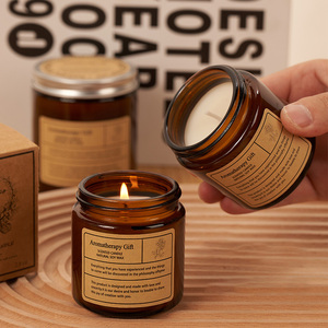 Directo de fábrica, velas de cera de soja perfumadas transparentes elegantes en frascos de vidrio de lujo, difusor de Aroma hecho a mano para decoración del hogar - Product Image 2