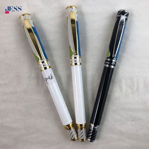 2023 <span class=keywords><strong>penna</strong></span> <span class=keywords><strong>a</strong></span> rullo in metallo di lusso personalizzata nuovo Design <span class=keywords><strong>smalto</strong></span> dipinto di colore inchiostro blu - Product Image 2