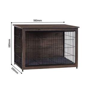 Muebles de caja de madera grande elegante de primera calidad para mascotas con diseño elegante, mesa auxiliar de perrera lateral Ideal para perros grandes - Product Image 6