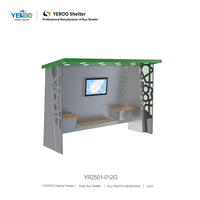 Abribus urbain intelligent en métal, à énergie solaire, avec éclairage LED, durable et résistant aux intempéries, prix usine