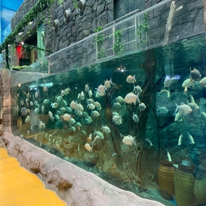 Grosir akuarium kaca skala besar tangki ikan akuarium akrilik transparansi tinggi - Product Image 4