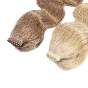 Extensiones de <span class=keywords><strong>Cabello</strong></span> Humano 100% <span class=keywords><strong>Natural</strong></span> de un Solo Donante, Cola de Caballo con Cordón, <span class=keywords><strong>Cabello</strong></span> Humano Virgen - Product Image 3