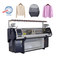 Machine à tricoter des pulls jacquard plats informatisée entièrement automatique personnalisée