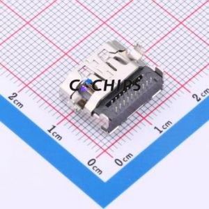 <b>HDMI</b>-GD-113PWB <b>HDMI</b> Connector DIP Connector ( Connector Type: <b>HDMI</b>-A )( Gender: Female )( Total Number of PINs: 19P ) - Product Image 2