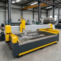 Machine de découpe à jet d'eau CNC 5 axes, type portique à servomoteur AC, pour le traitement de la pierre