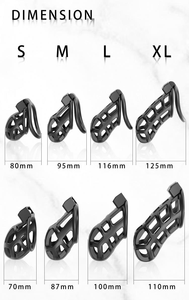 Ninghao BDSM Cage de chasteté masculine en résine avec verrouillage, dispositif de retenue érotique SM, jouet d'aide sexuelle pour adultes - Product Image 5