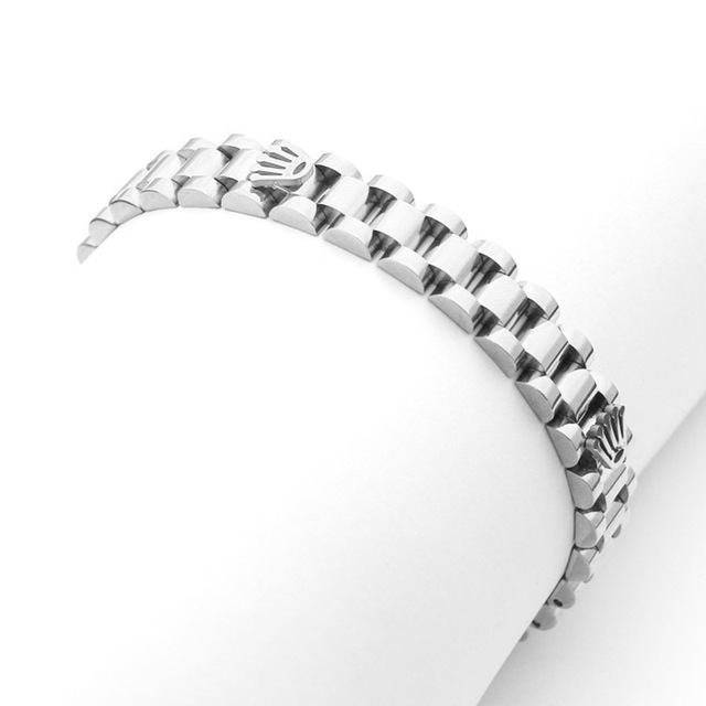 Fashion Jewelry 18K Gold Plated Adjustable Designer Inspired Thick Cuff Watch Band Watch Stainless Steel Bracelet