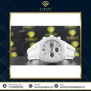 La plupart des ventes à la mode VVS Clarity Moissanite Diamond Watch pour le cadeau de promotion du fabricant indien - Product Image 5