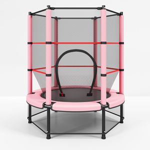 Trampolin Anak Indoor dengan Pagar Pengaman, Rebounder, Kasur Loncat, Alat Fitness Anak untuk Rumah, Bersertifikasi CE - Product Image 1