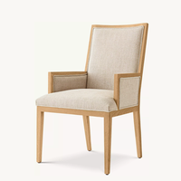Chaise de luxe française Mobilier de salle à manger Fauteuils de salle à manger fermés en tissu