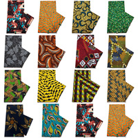 Kain Katun Organik 100% Holland Wax, Batik Tradisional, Rajutan, Anti-Mildew, Polos untuk Pakaian, Tas, dan Gorden