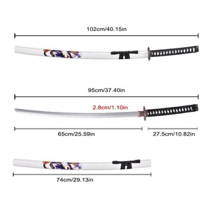Katana japonaise traditionnelle de 102 cm, motif dragon chinois, jouet non fonctionnel, idéale pour les collectionneurs. - Product Image 2
