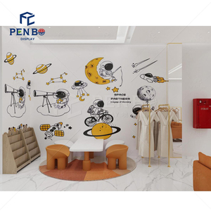 Personalizado Vestuário Móveis Prateleiras Loja Roupas Design Vestuário Display Racks Loja Roupas Móveis Ouro - Product Image 6