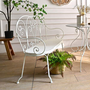 Sillón Reclinable de Metal Blanco de Estilo Nórdico para Sala de Estar INNOVA, Ecológico y Duradero - Product Image 5