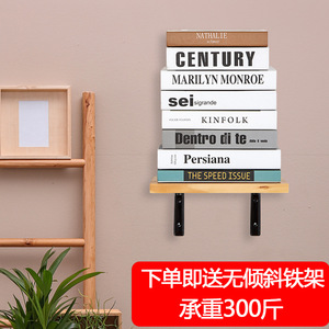 Factory direct shipping of pine wood partition <b>shelves</b>, <b>wall</b>-<b>mounted</b> screw-embedded solid wood single-slot storage racks, <b>wall</b> - Product Image 2