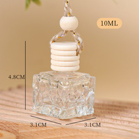 Diffuseur de voiture multi-styles en verre dépoli vide, flacon de parfum, pendentif désodorisant, flacon à bouchon à vis pour huile parfumée