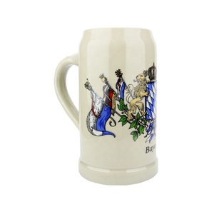 Biểu Tượng Tùy Chỉnh Cá Nhân Cổ Điển Sứ Bia <span class=keywords><strong>Stein</strong></span> Với Xử Lý Gốm Đức Munich Oktoberfest Lớn Bia Cốc - Product Image 2