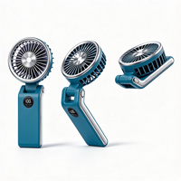 235 °   Ventilateur portable pliable BLDC, 5 vitesses, écran LED, 10h d'autonomie, idéal pour les voyages, les concerts, le maquillage, les cadeaux, l'extérieur