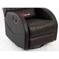 Fauteuil de jeu inclinable en cuir PU noir pivotant personnalisé en usine canapé de joueur simple