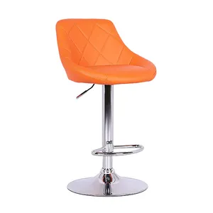 Modern Italian Design Chrome Metal Leg Bar Stool Leather Bar Stool Bar Chairs