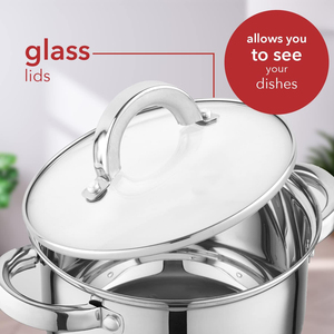 Juego de Ollas Clásico de Acero Inoxidable Triple 304 con Tapa de Vidrio, Saludable, Cacerola 316, Olla para Caldo, Logotipo Personalizado para Cocina Doméstica y Exterior - Product Image 6