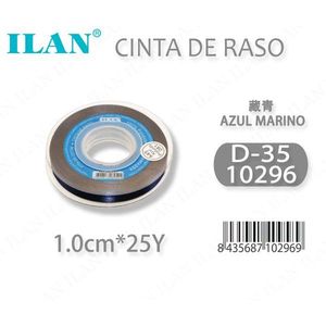 ริบบิ้นผ้าซาติน 1.0 ซม. 25 หลา สีกรมท่า D35 - Product Image 1