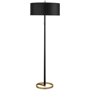 Lámparas de Pie LED Grandes con Base Redonda Negra Mate de Lujo Moderno y Pantalla de Tela Blanca para Decoración de Sala de Estar en Hoteles y Hogares - Product Image 3